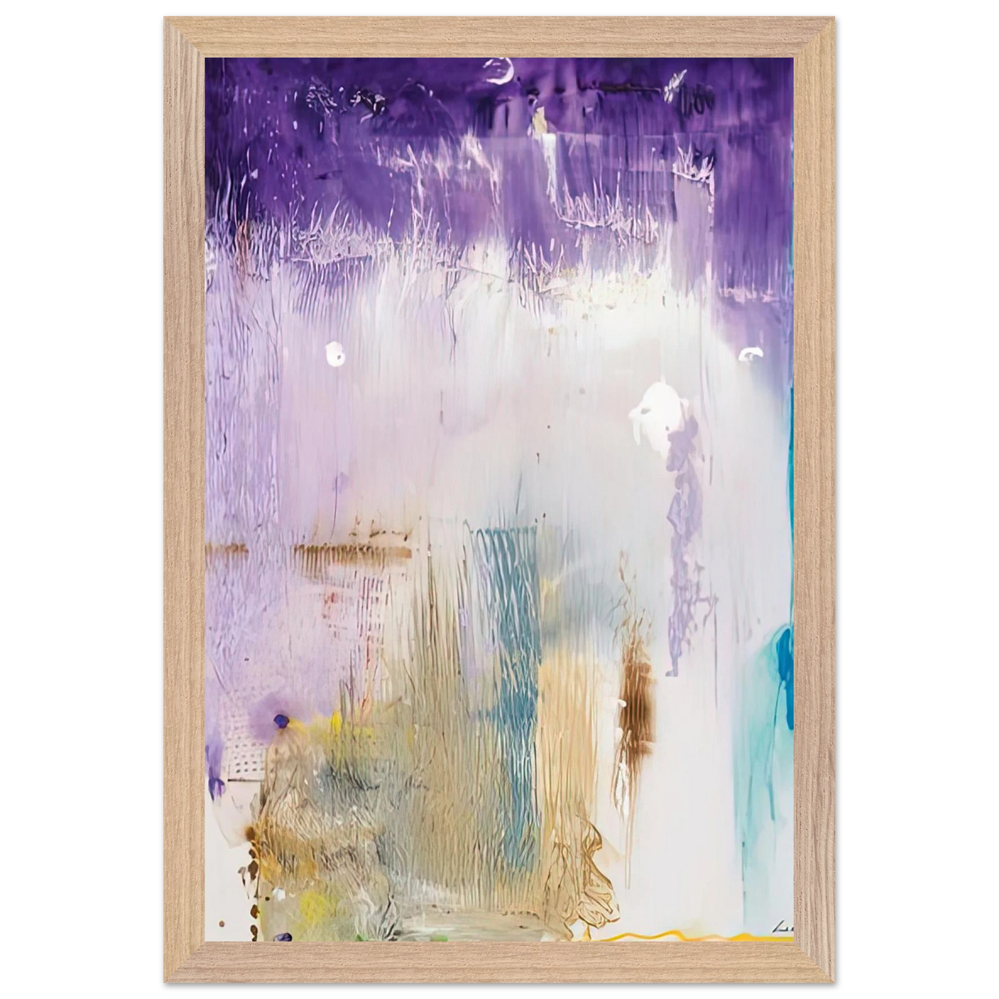 Helen Frankenthaler - Magnet, 1992- Wall Art - 30x40 cm / 12x16 inches - Premium Wooden Framed Poster With Fine Art Paper - White frame