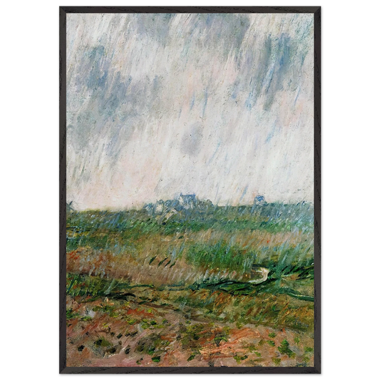 Rain in Belle-Ile - claude monet Framed Art Print – Black Wooden Frame - Default Title - -Framed Art Print