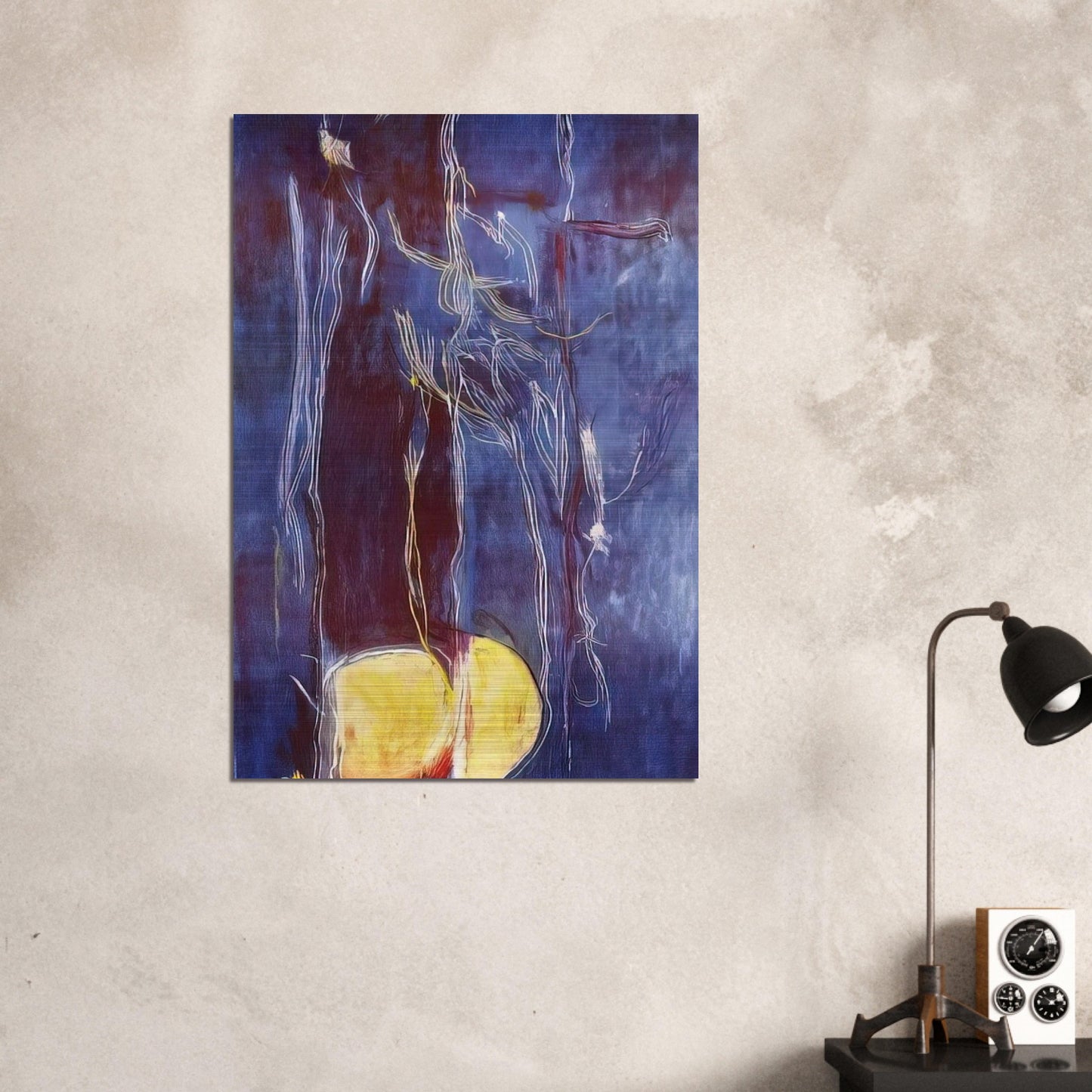 All About Blue - 1994 - Helen Frankenthaler Brushed Aluminum Print - 70x100 cm / 28x40 inches | Helen Frankenthaler Aluminum Print | Helen Frankenthaler Prints