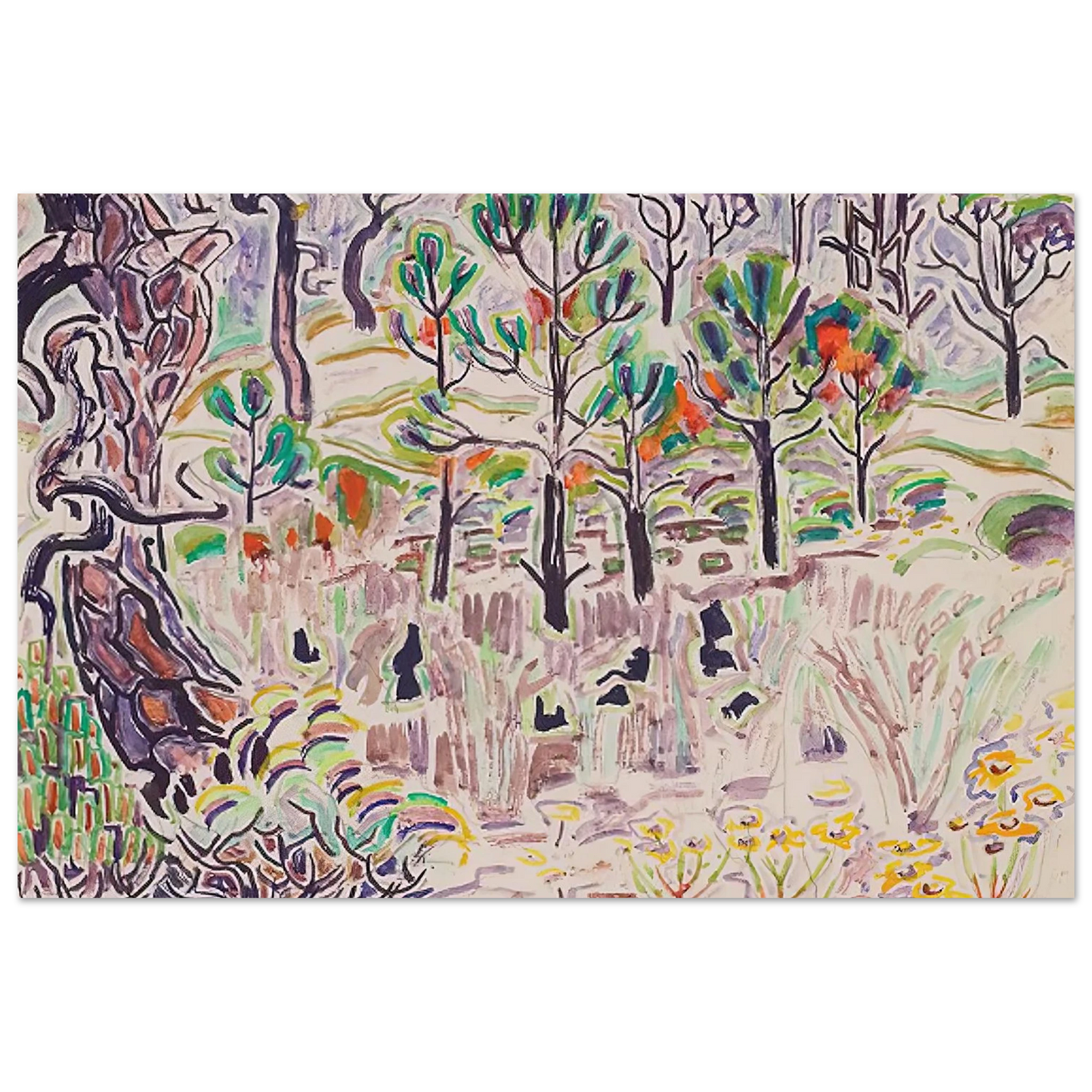 Walter Inglis Anderson - Walter Anderson Wall art - 20x25 cm / 8x10 Inches - Premium Wooden Framed Poster With Fine Art Paper - White frame