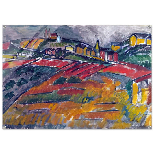 LANDSCAPE WITH RED AND YELLOW - Raoul Dufy Acrylic Print - 70x100 cm / 28x40″ inches | Raoul Dufy Wall Art | Raoul Dufy Prints