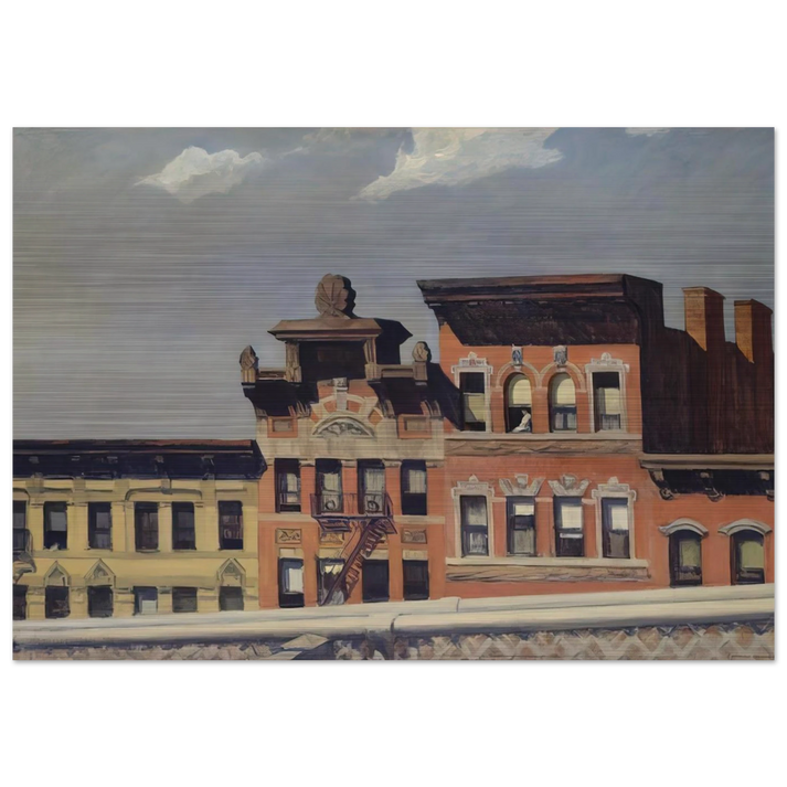 From Williamsburg Bridge - Edward Hopper Brushed Aluminum Print - 70x100 cm / 28x40 inches | Edward Hopper Aluminum Print | Edward Hopper Prints