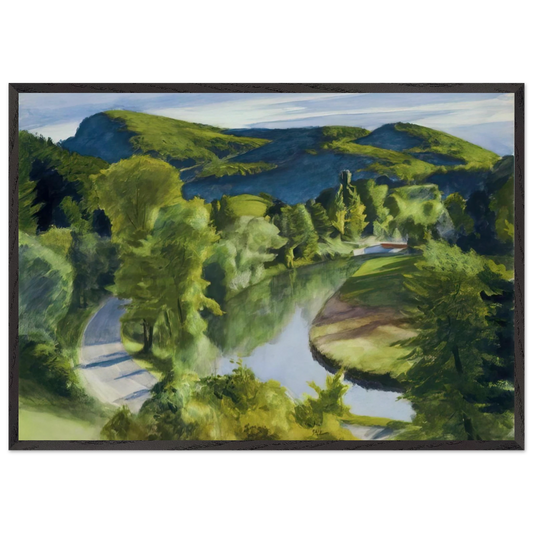 First Branch of the White River Vermont - Edward Hopper Framed Art Print – Black Wooden Frame - Default Title - -Framed Art Print