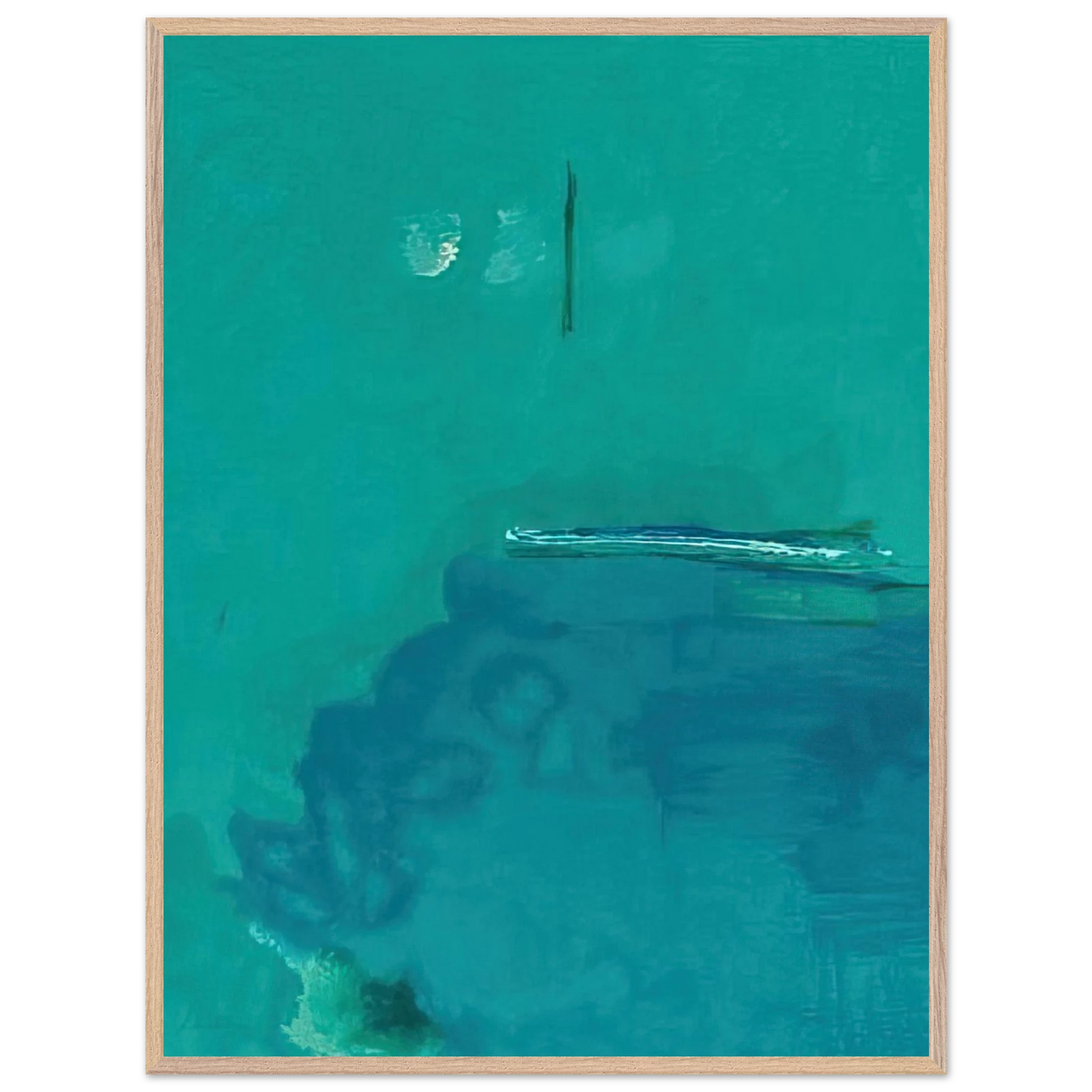 Helen Frankenthaler - Contentment Island - 2004 Wall art - 60x80 cm / 24x32 inches - Premium Wooden Framed Poster With Fine Art Paper - Wood frame