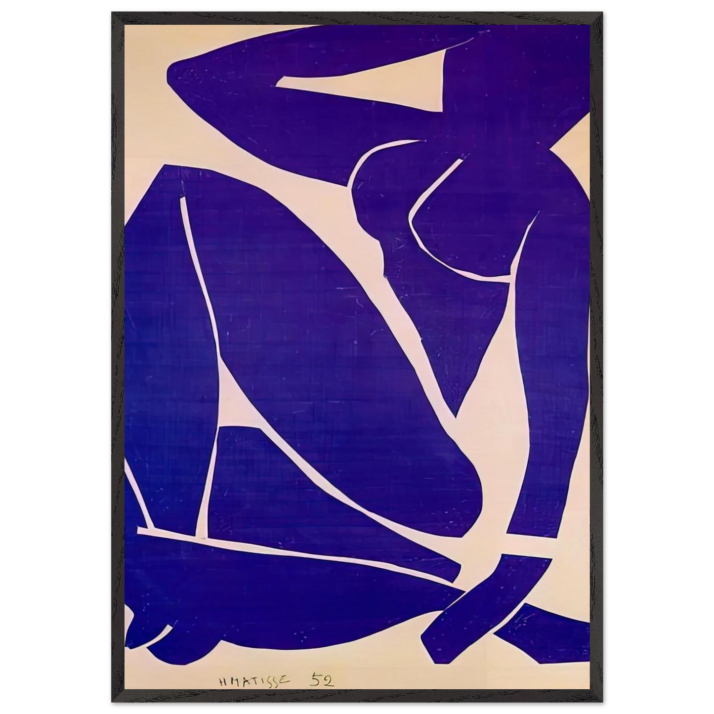 BLUE NUDE III 1952 - Henri Matisse Framed Art Print – Black Wooden Frame - Default Title - -Framed Art Print