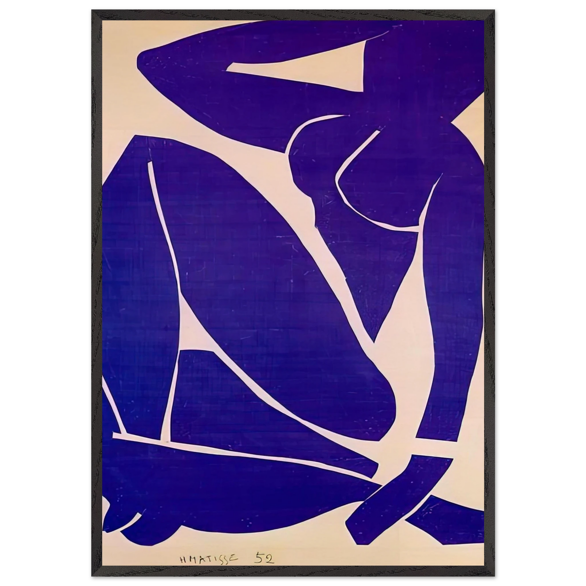 BLUE NUDE III 1952 - Henri Matisse Framed Art Print – Black Wooden Frame - Default Title - -Framed Art Print