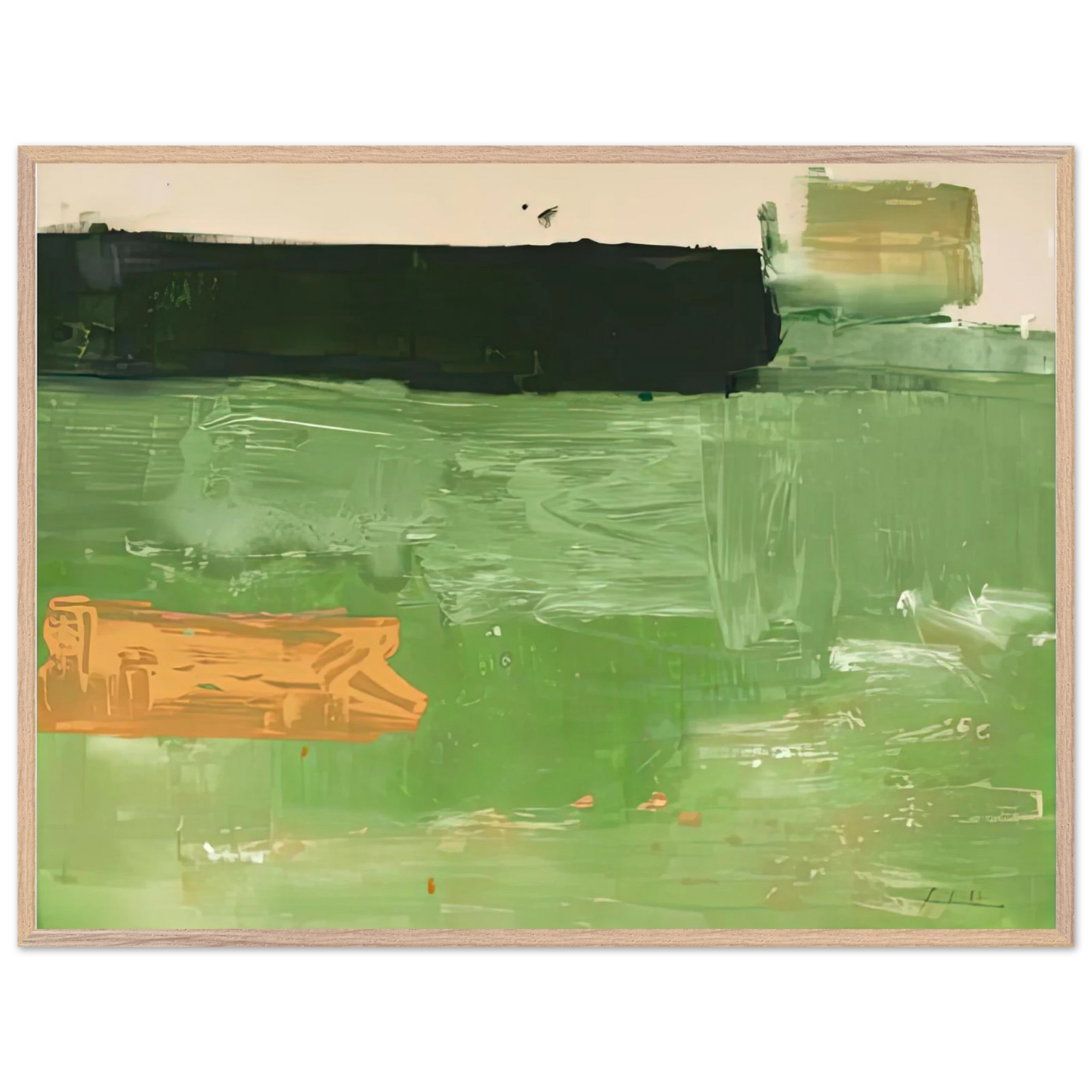 Helen Frankenthaler - Mediterranean, 1981- Wall Art - 30x40 cm / 12x16 inches - Premium Wooden Framed Poster With Fine Art Paper - Wood frame