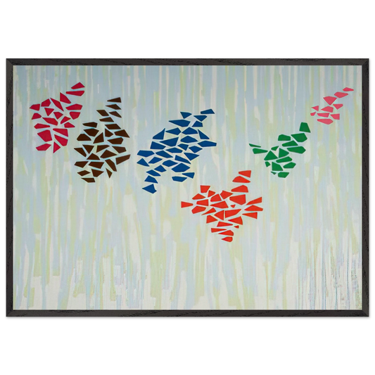 Untitled - 1976 N1 - Robert Goodnough Framed Art Print – Black Wooden Frame - Default Title - -Framed Art Print