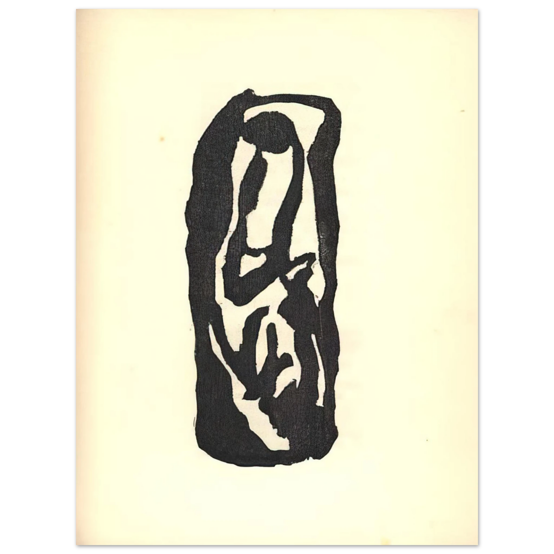 Jean Arp - Illustration for Tristan Tzara s Vingt-cinq poèmes Fine Art Poster - Default Title