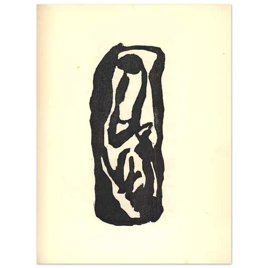 Jean Arp - Illustration for Tristan Tzara s Vingt-cinq poèmes Fine Art Poster - Default Title
