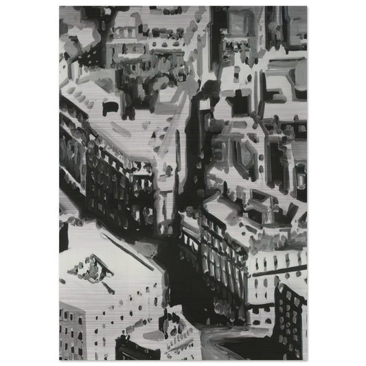 TOWNSCAPE P1 1968 - Gerhard Richter Brushed Aluminum Print - 70x100 cm / 28x40 inches | Gerhard Richter Aluminum Print | Gerhard Richter Prints