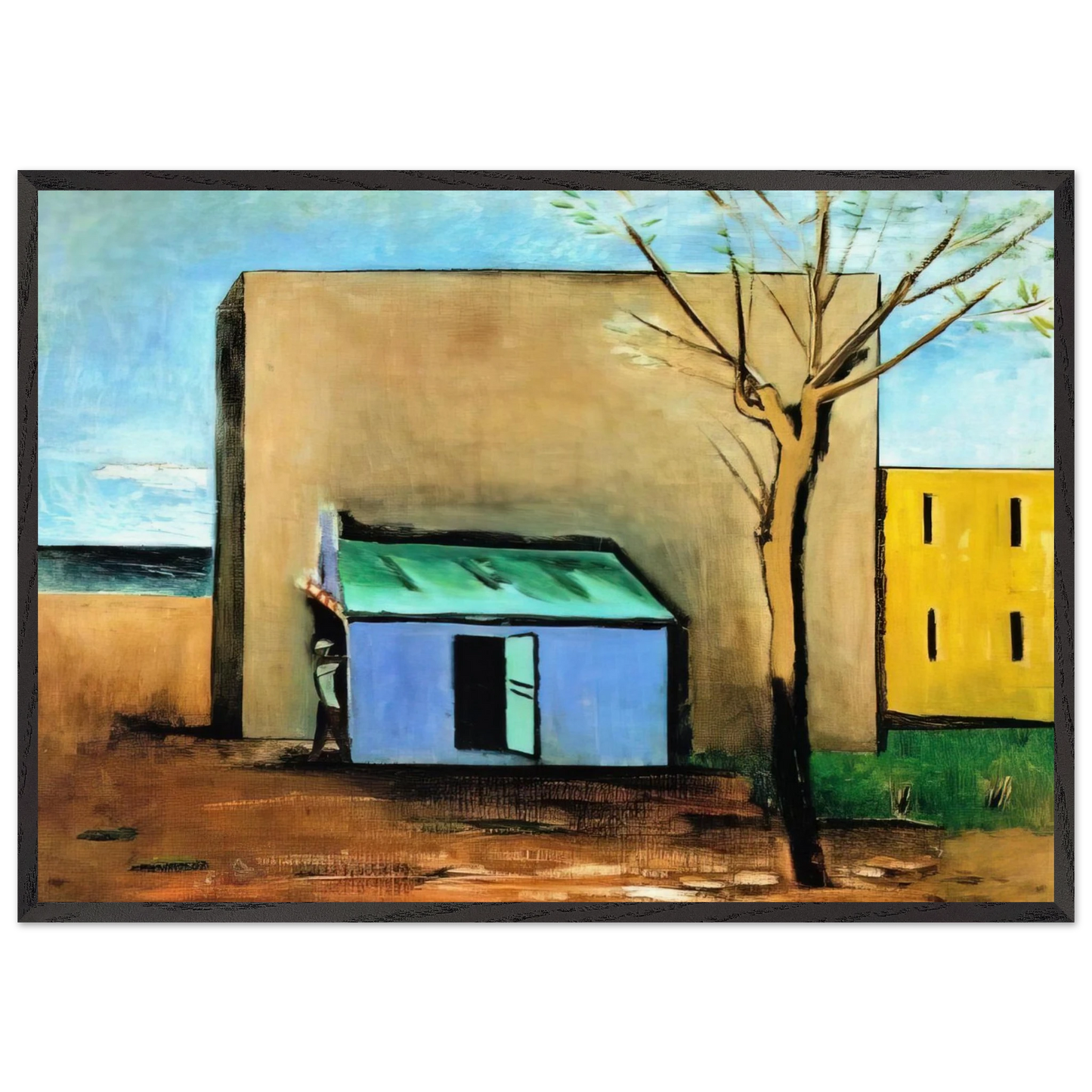 IL BERSAGLIO 1928 - Carlo Carra Framed Art Print – Black Wooden Frame - Default Title - -Framed Art Print