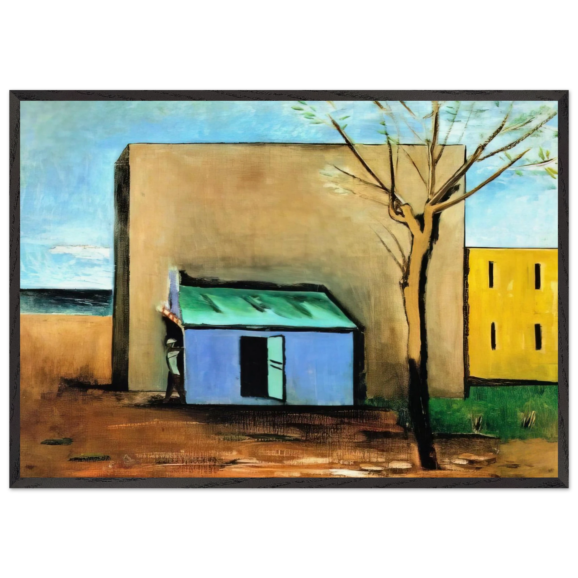 IL BERSAGLIO 1928 - Carlo Carra Framed Art Print – Black Wooden Frame - Default Title - -Framed Art Print