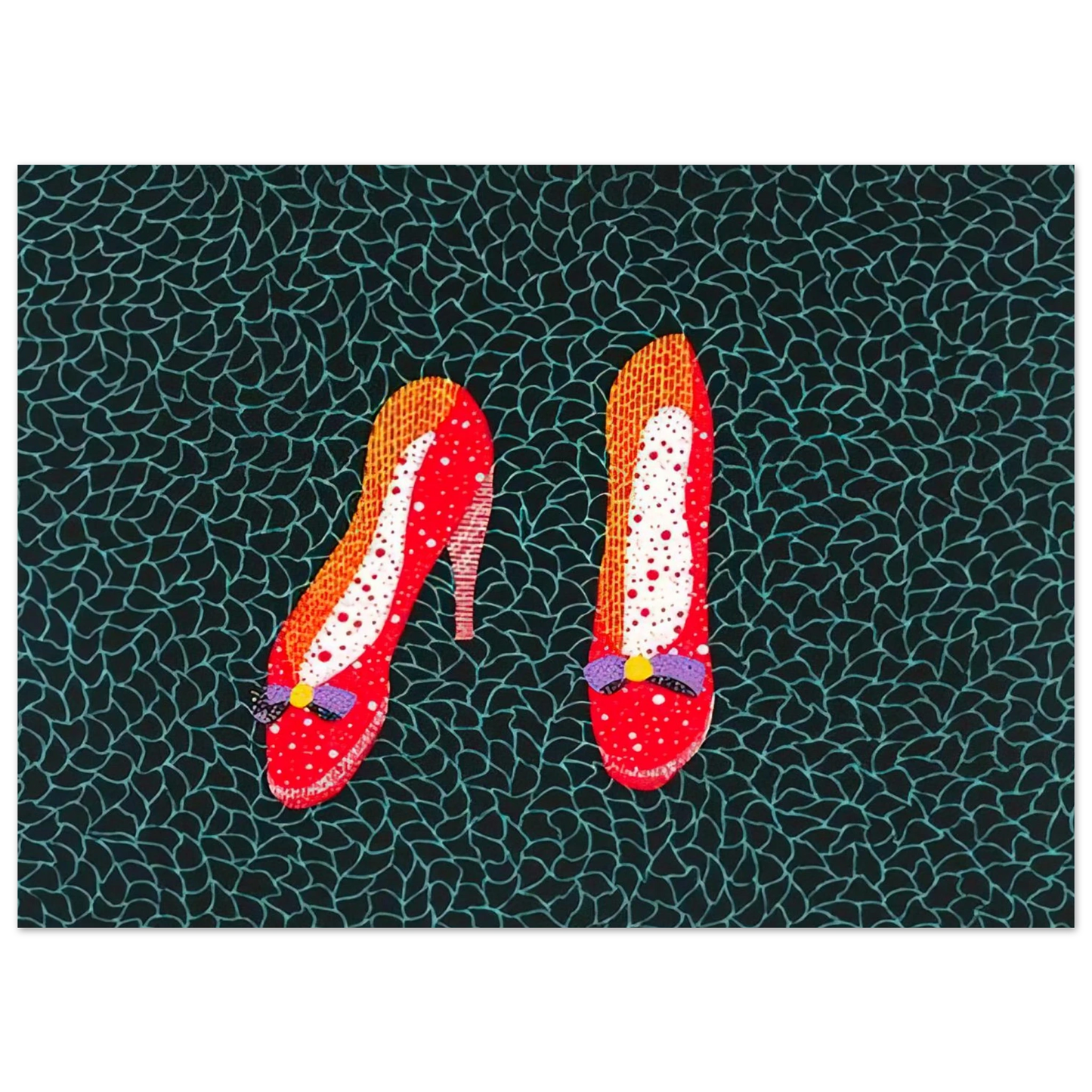 Yayoi Kusama - SHOES 1985 Fine Art Poster - 40x60 cm / 16x24 inches