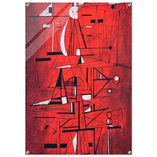 COMPOSITION 1952 - Rene Portocarrero Acrylic Print - 70x100 cm / 28x40″ inches