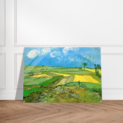 Wheat Fields at Auvers Under Clouded Sky - Vincent van Gogh Acrylic Print - 70x100 cm / 28x40″ inches