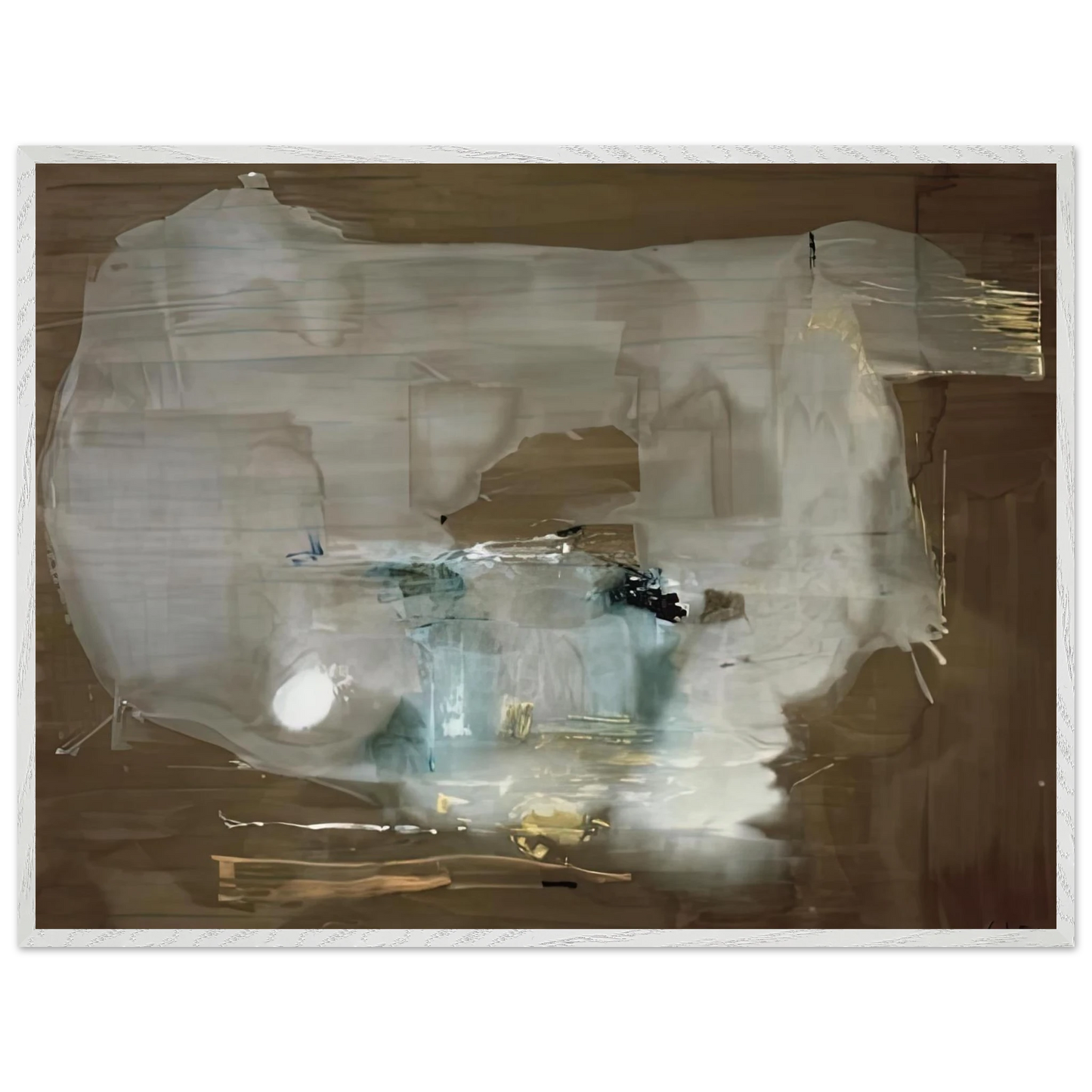 Helen Frankenthaler - M, 1977- Wall Art - 21x29.7 cm / 8x12" - Premium Wooden Framed Poster With Fine Art Paper - White frame