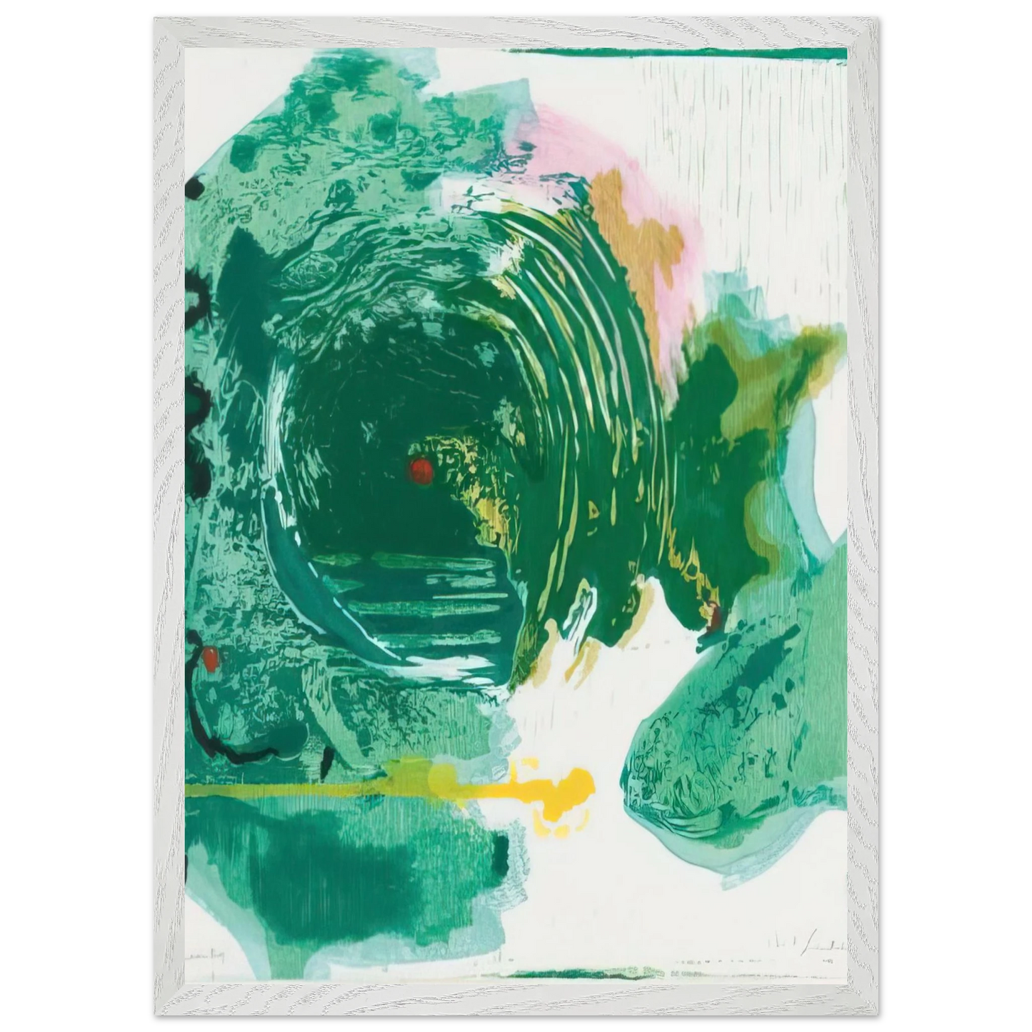 Helen Frankenthaler - Radius - 1993 Wall art - A2 (42 x 59.4  cm) - Premium Wooden Framed Poster With Fine Art Paper - White frame