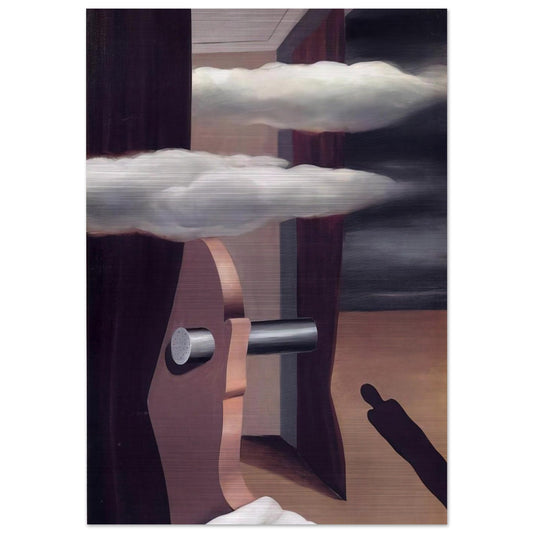 THE CATAPULT OF DESERT 1926 - Rene Magritte Brushed Aluminum Print - 70x100 cm / 28x40 inches | Rene Magritte Aluminum Print | Rene Magritte Prints