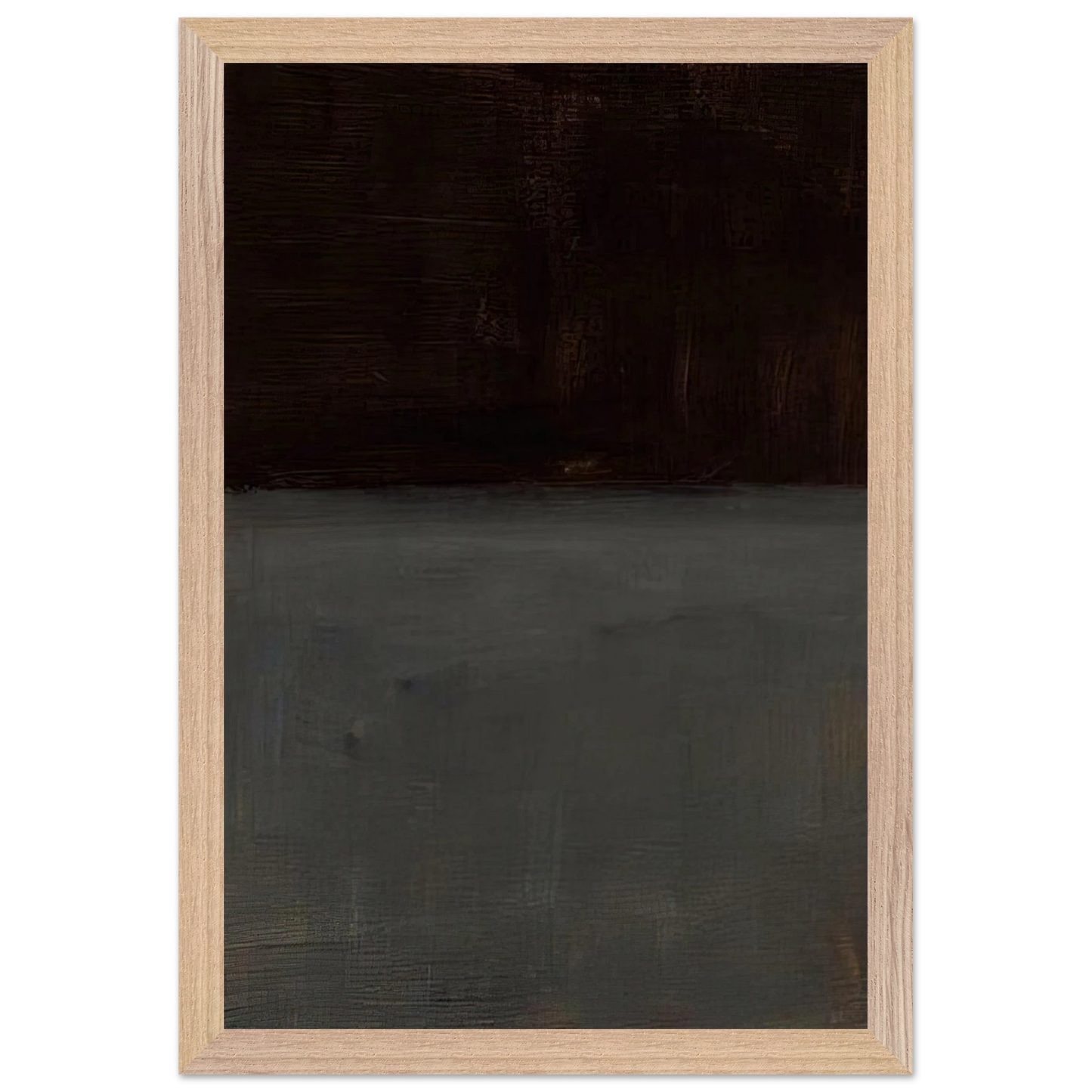Mark Rothko - Untitled brown and gray - 1969 Wall Art - 60x80 cm / 24x32 inches - Premium Wooden Framed Poster With Fine Art Paper - White frame