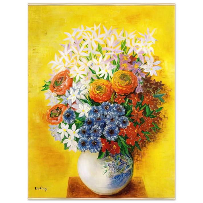 Moise Kisling - BOUQUET OF VARIOUS FLOWERS  75x100 cm / 30x40inches Fine Art Poster