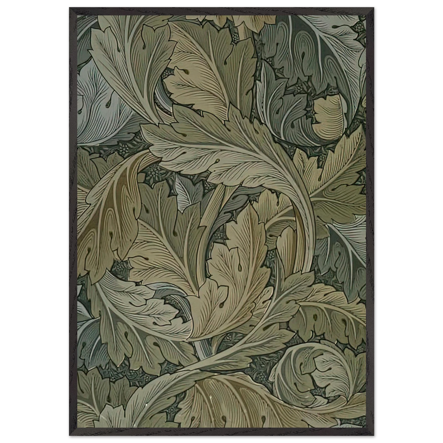 ACANTHUS WALLPAPER 1875 - William Morris Framed Art Print – Black Wooden Frame - Default Title - -Framed Art Print