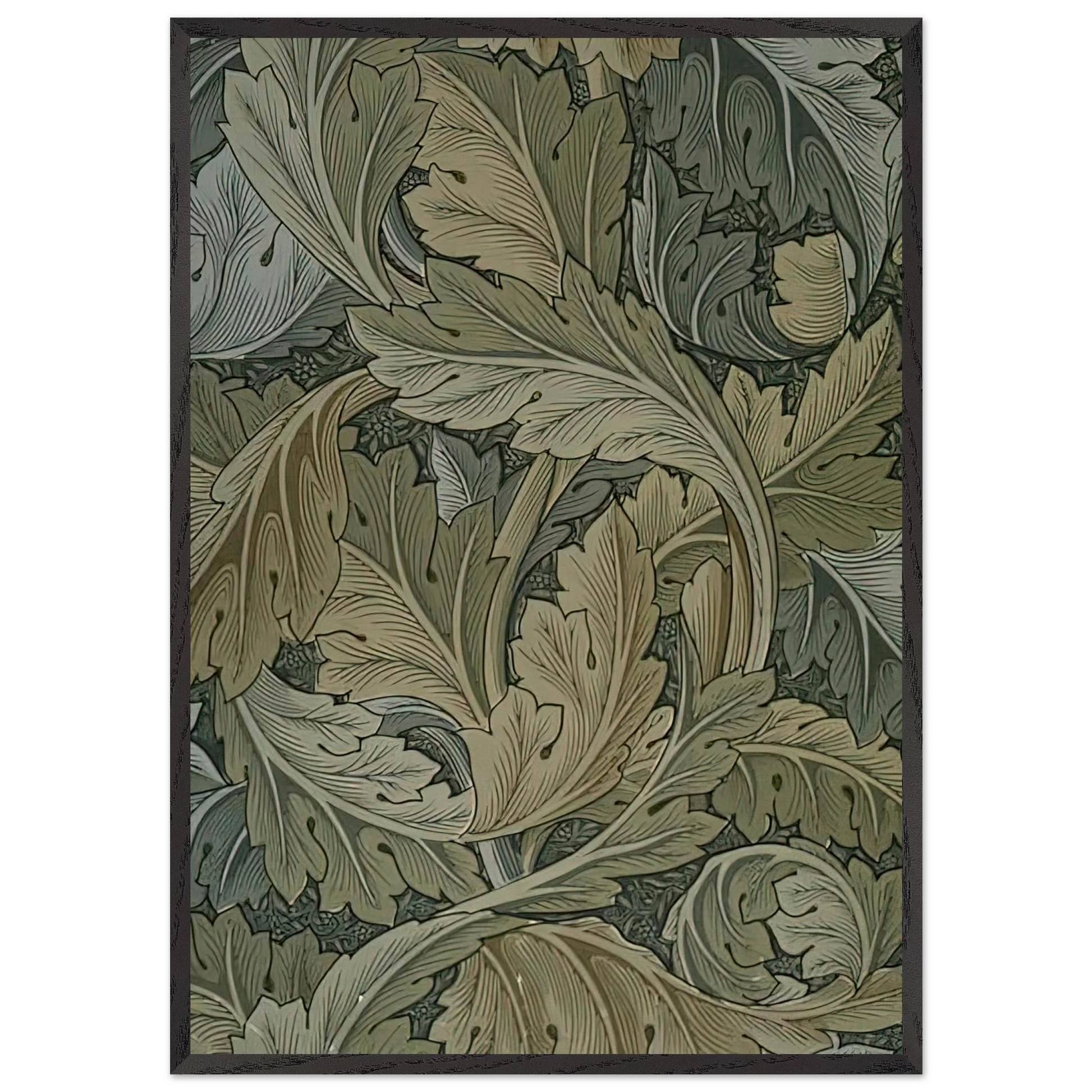 ACANTHUS WALLPAPER 1875 - William Morris Framed Art Print – Black Wooden Frame - Default Title - -Framed Art Print