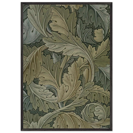 ACANTHUS WALLPAPER 1875 - William Morris Framed Art Print – Black Wooden Frame - Default Title - -Framed Art Print
