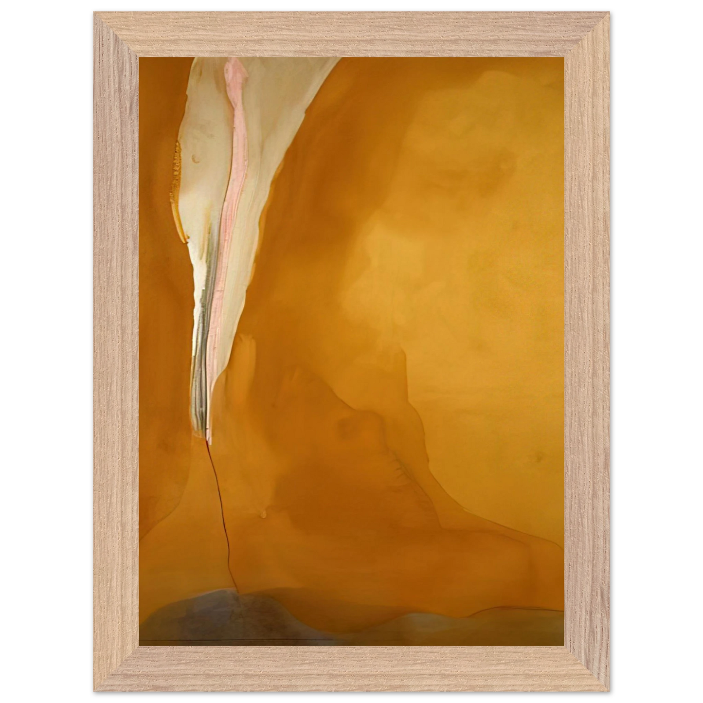 Helen Frankenthaler - Coral Wedge - 1972 Wall art - 50x70 cm / 20x28 inches - Premium Wooden Framed Poster With Fine Art Paper - Black frame