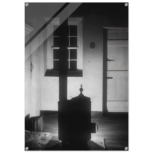 Doylestown House—The Stove - 1917 - Charles Sheeler Acrylic Print - 70x100 cm / 28x40″ inches | Charles Sheeler Wall Art | Charles Sheeler Prints