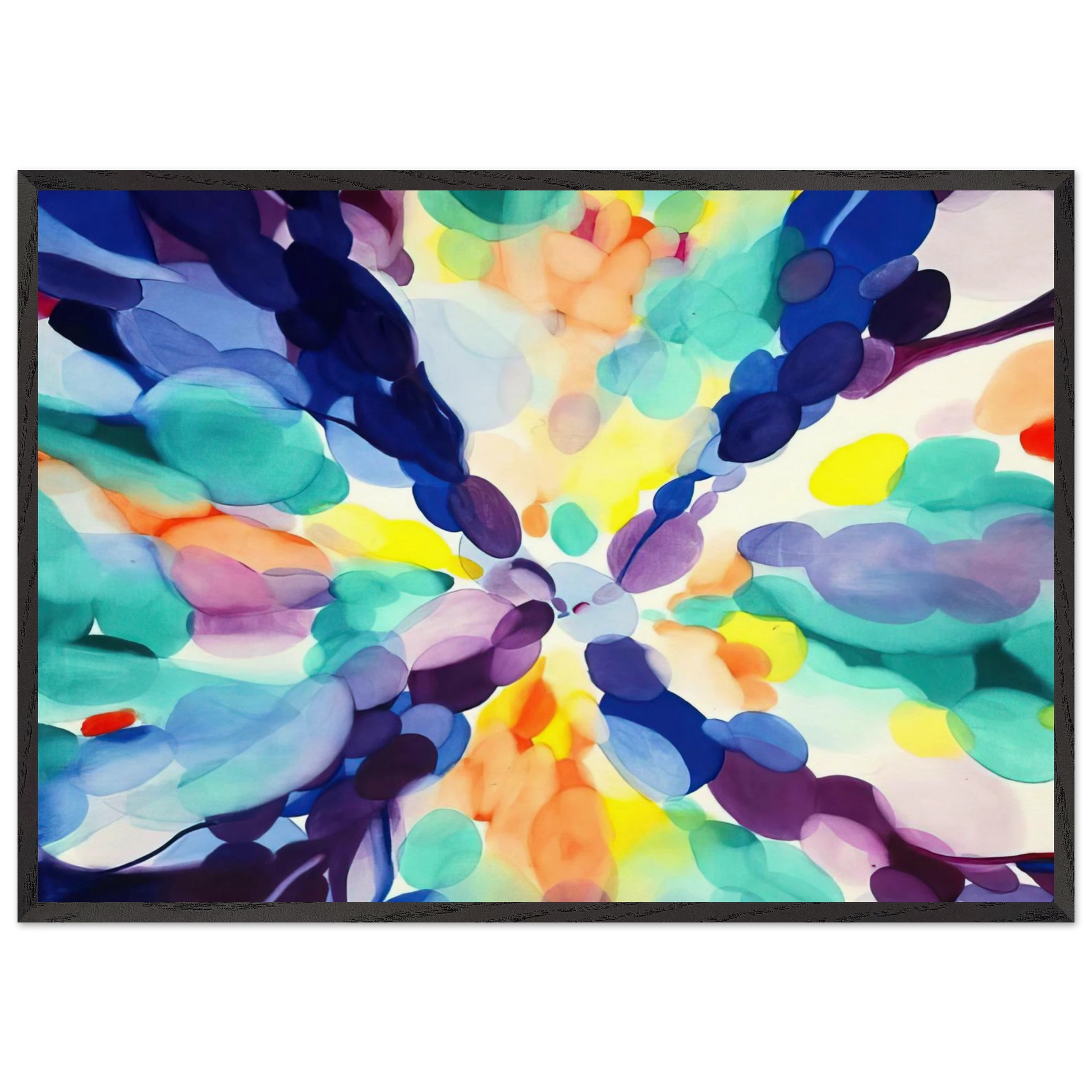 Lavender High - Alice Baber 70x100 cm / 28x40 inches Framed Art Print – Black Wooden Frame