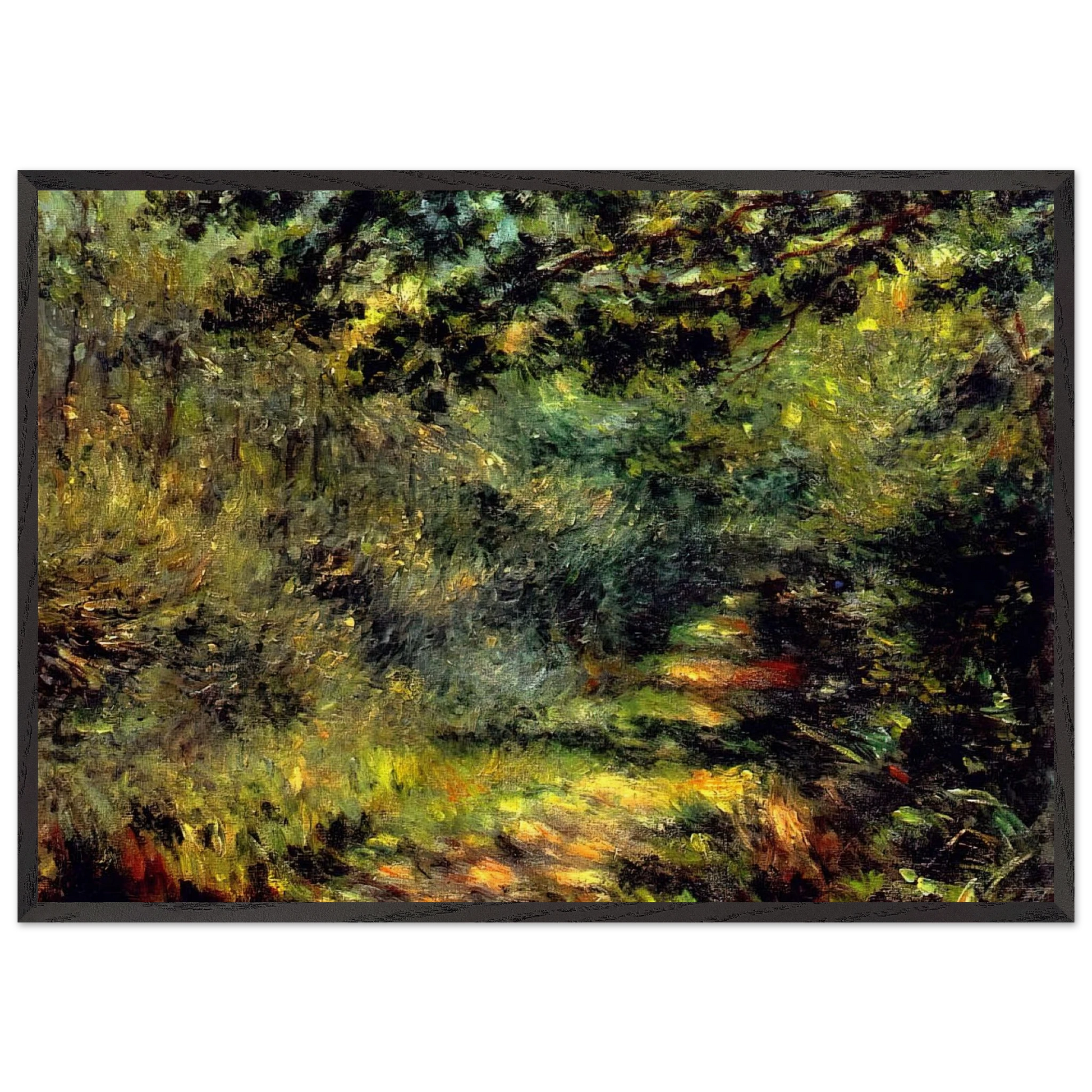 Forest Path N2 - Pierre-Auguste Renoir Framed Art Print – Black Wooden Frame - Default Title - -Framed Art Print
