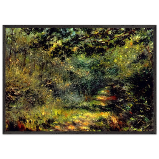 Forest Path N2 - Pierre-Auguste Renoir 70x100 cm / 28x40 inches Framed Art Print – Black Wooden Frame