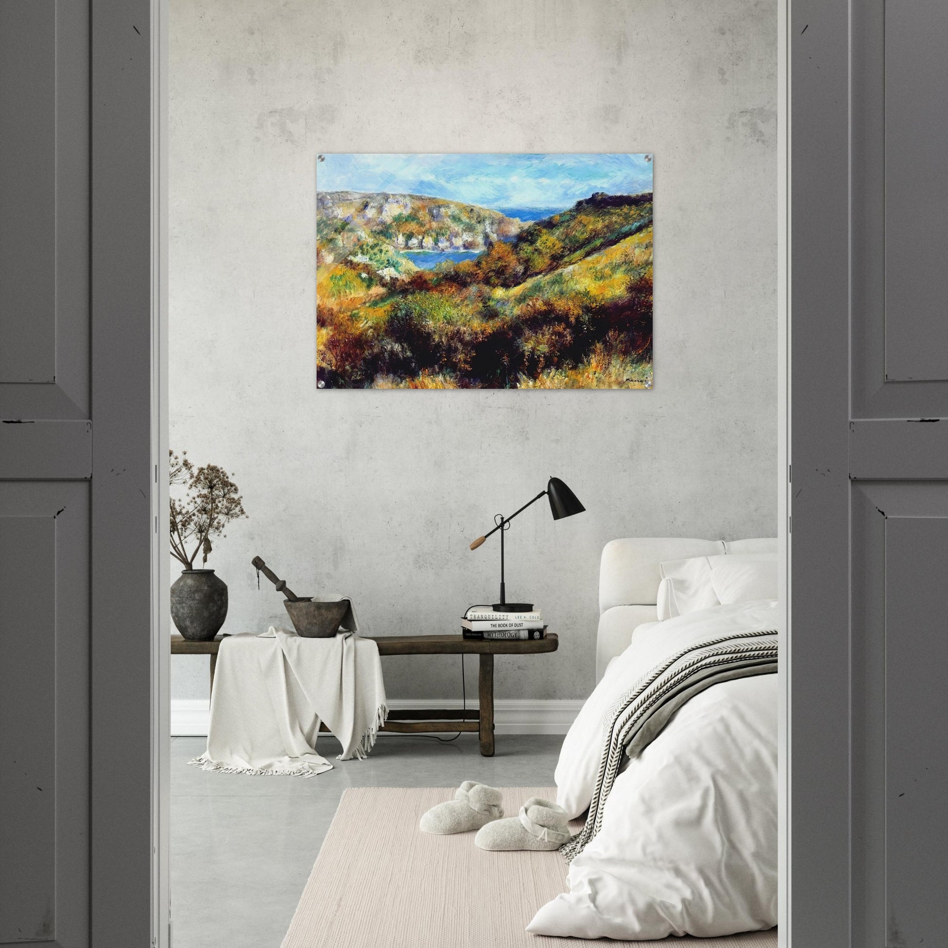 Hills Around Moulin Huet Bay - Pierre-Auguste Renoir Acrylic Print - 70x100 cm / 28x40″ inches