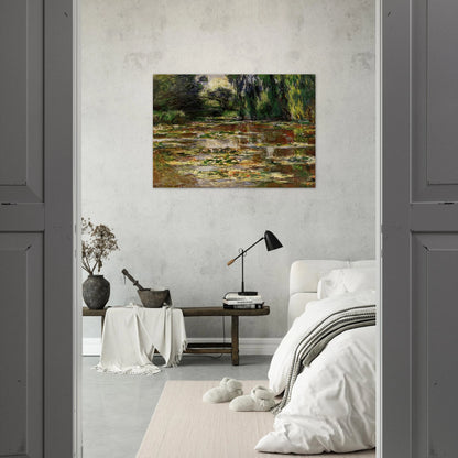 The Japanese Bridge The Bridge over the Water-Lily Pond - claude monet Brushed Aluminum Print - 70x100 cm / 28x40 inches | claude monet Aluminum Print | claude monet Prints