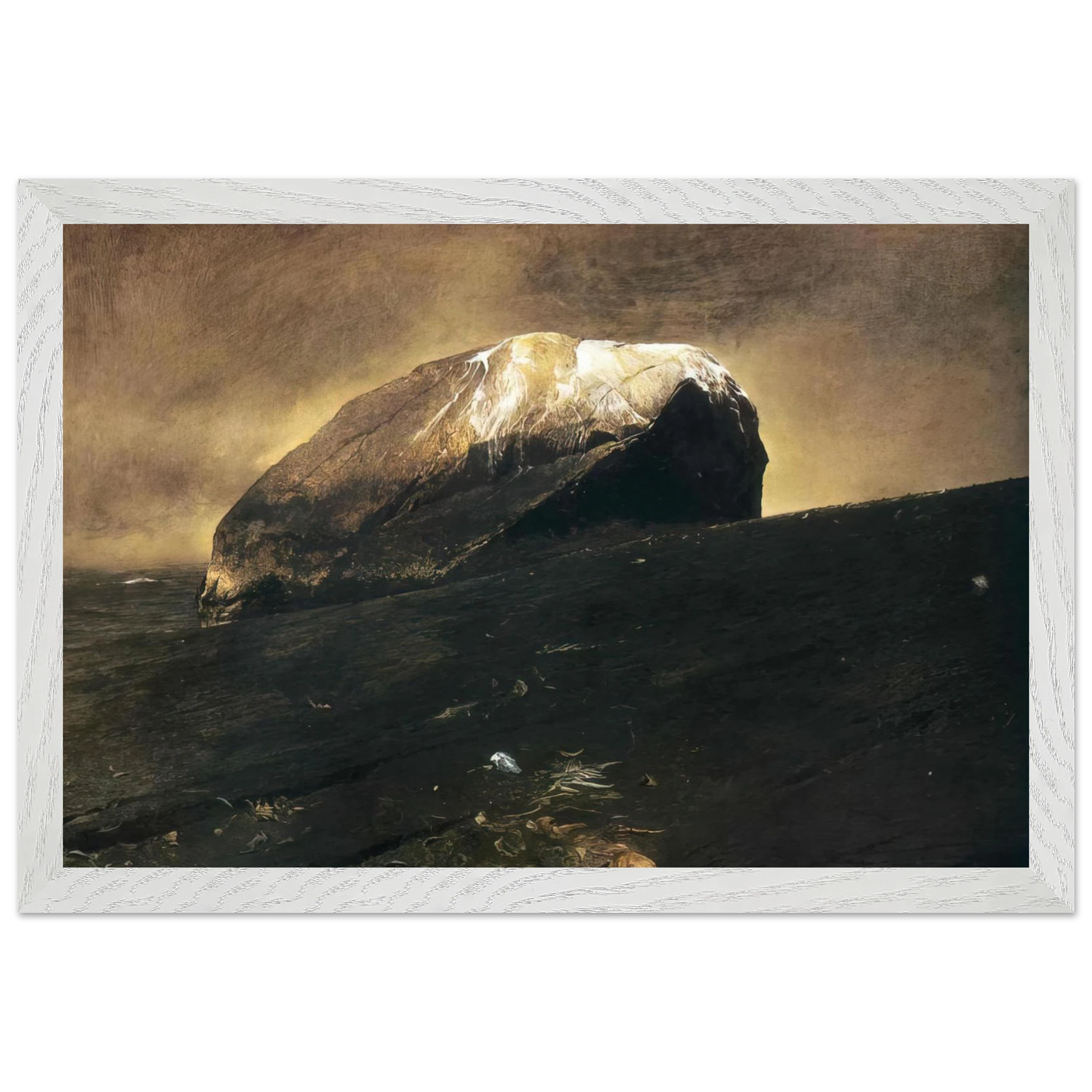 Andrew Wyeth - NOT DETECTED 42 Wall Art - 30x40 cm / 12x16 inches - Premium Wooden Framed Poster With Fine Art Paper - White frame