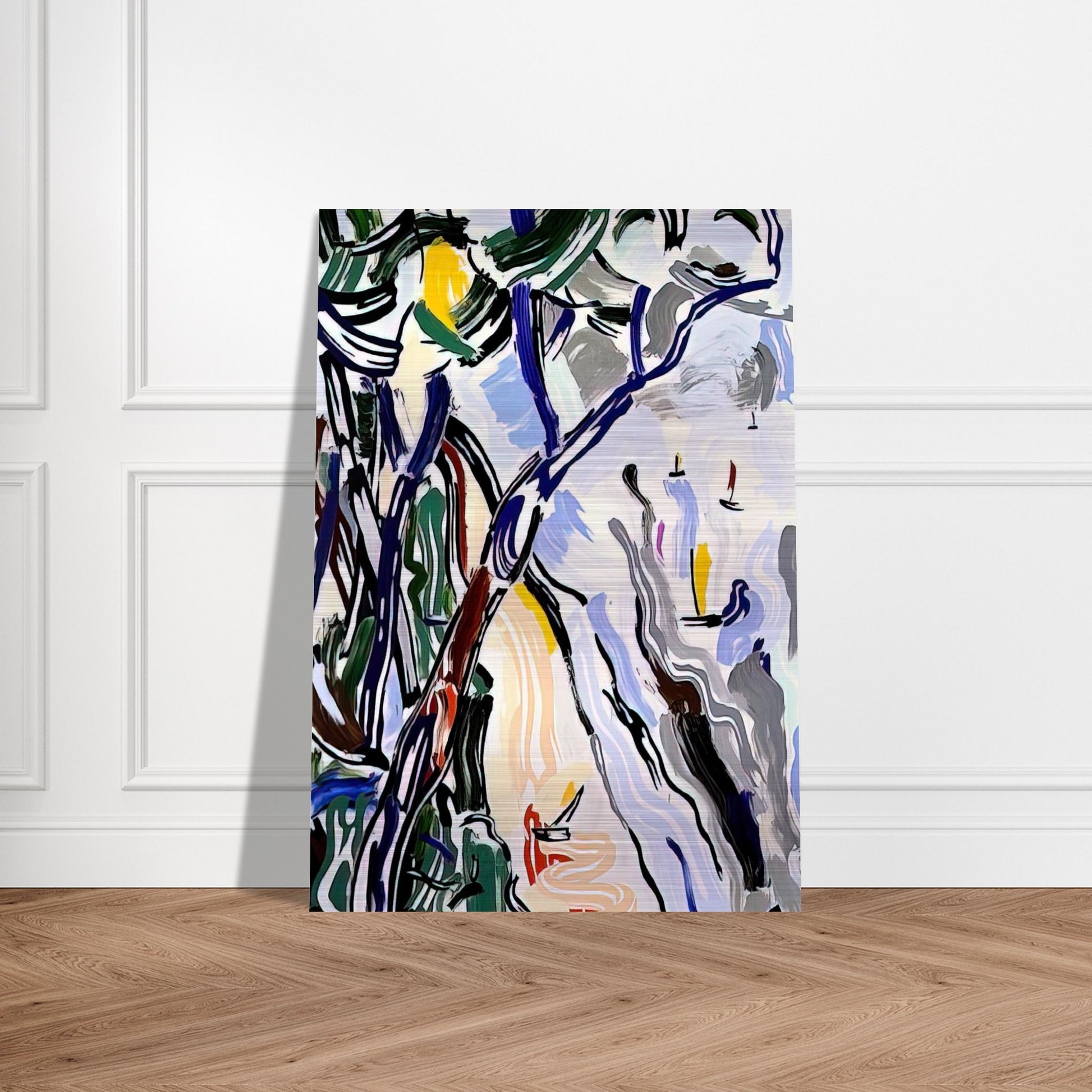 SAILBOATS 1985 - Roy Lichtenstein Brushed Aluminum Print - 70x100 cm / 28x40 inches | Roy Lichtenstein Aluminum Print | Roy Lichtenstein Prints