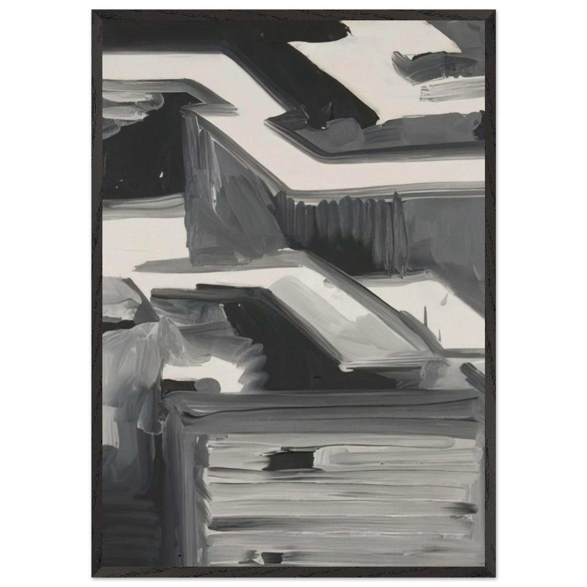 TOWNSCAPE 1968 0 - Gerhard Richter Framed Art Print – Black Wooden Frame - Default Title - -Framed Art Print