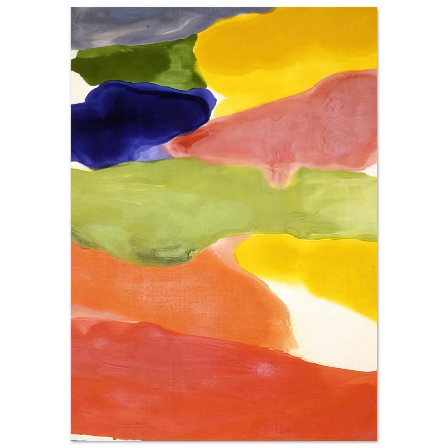Helen Frankenthaler - Tutti-Fruitti - 1966 Wall art - A3 (29.7 x 42  cm) - Premium Wooden Framed Poster With Fine Art Paper - White frame