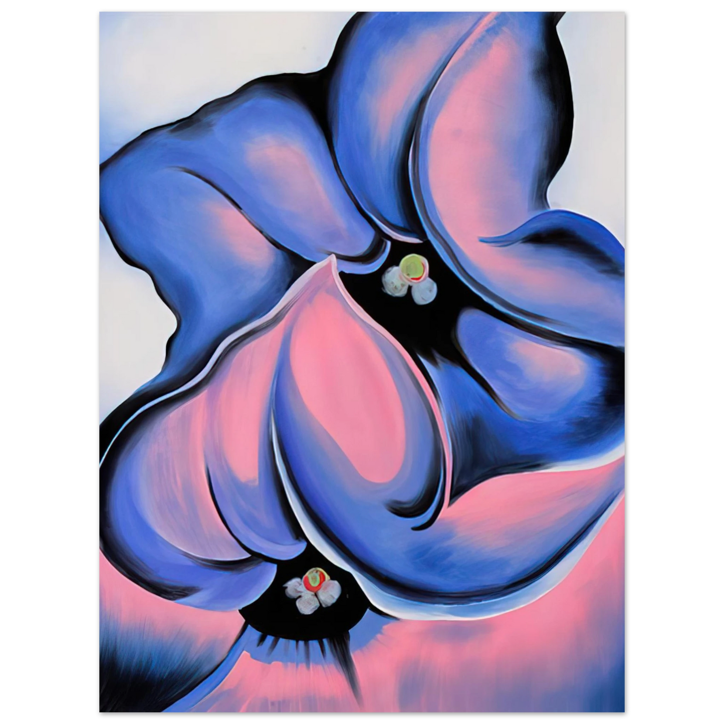 Georgia O'Keeffe - Purple Petunia Fine Art Poster - 13x18 cm / 5x7 inches