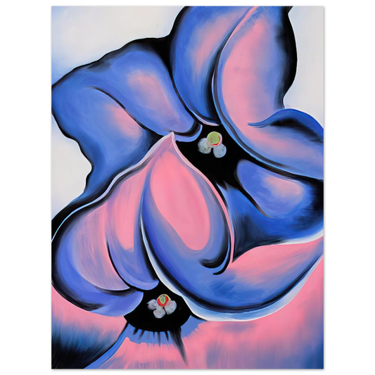 Georgia O'Keeffe - Purple Petunia Fine Art Poster - 13x18 cm / 5x7 inches