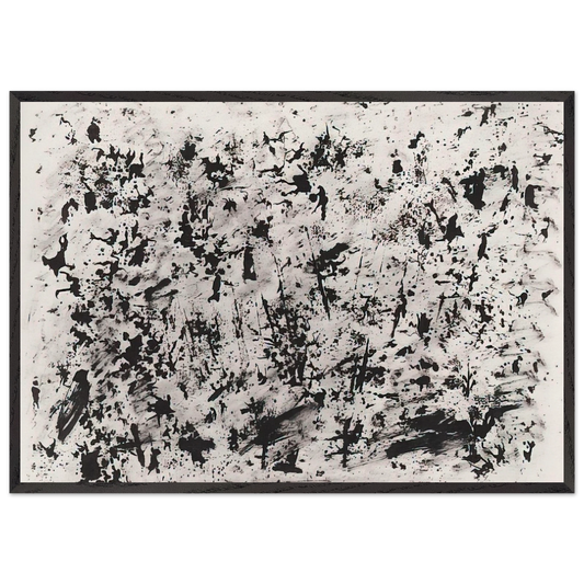 UNTITLED 1962 N2 - Henri Michaux Framed Art Print – Black Wooden Frame - Default Title - -Framed Art Print