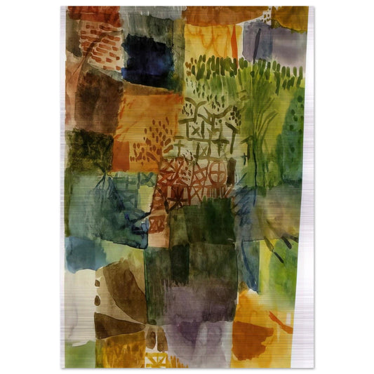 REMEMBRANCE OF A GARDEN 1914 - Paul Klee Brushed Aluminum Print - 70x100 cm / 28x40 inches | Paul Klee Aluminum Print | Paul Klee Prints