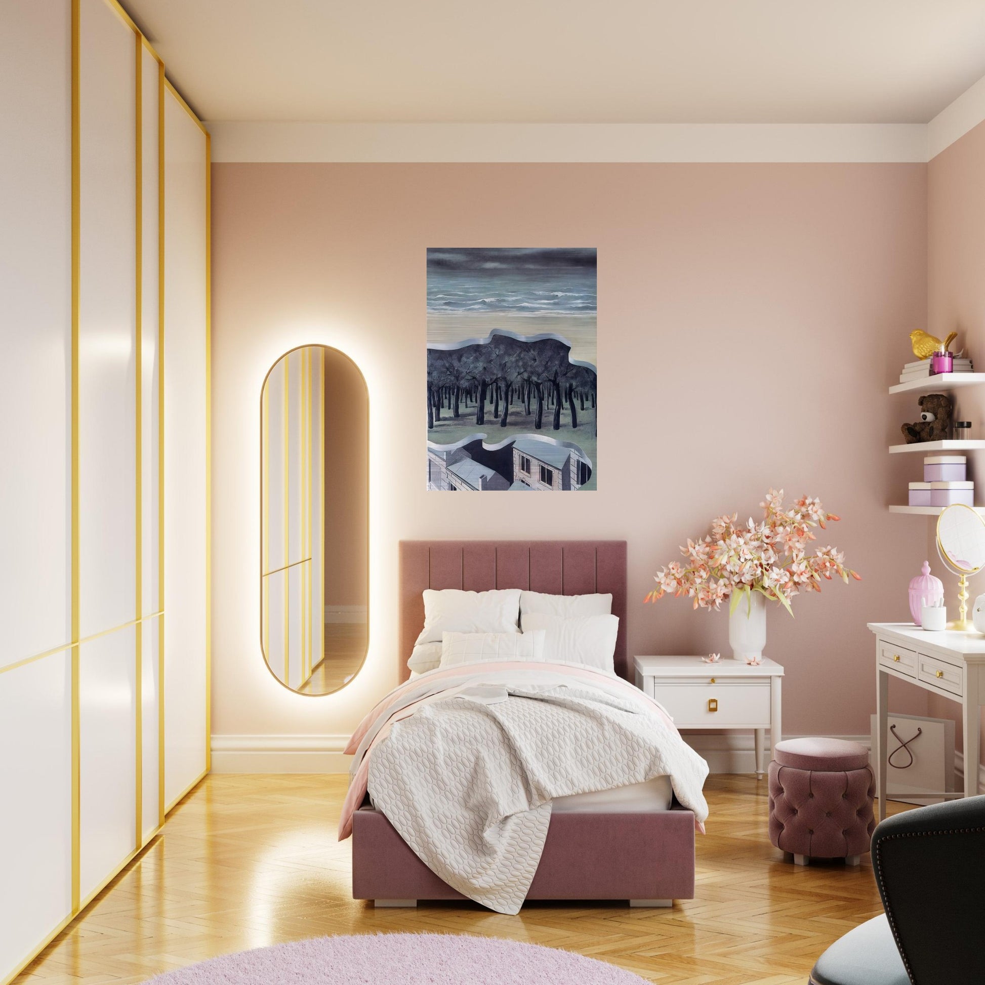 POPULAR PANORAMA 1926 - Rene Magritte Brushed Aluminum Print - 70x100 cm / 28x40 inches | Rene Magritte Aluminum Print | Rene Magritte Prints