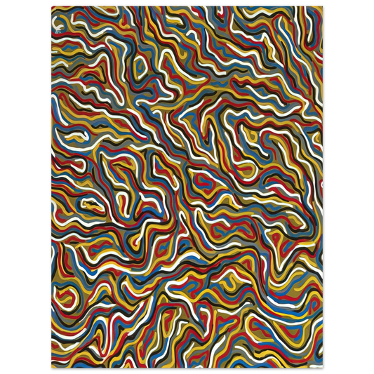 Sol LeWitt - Squiggly Brushstrokes Olive Fine Art Poster - Default Title