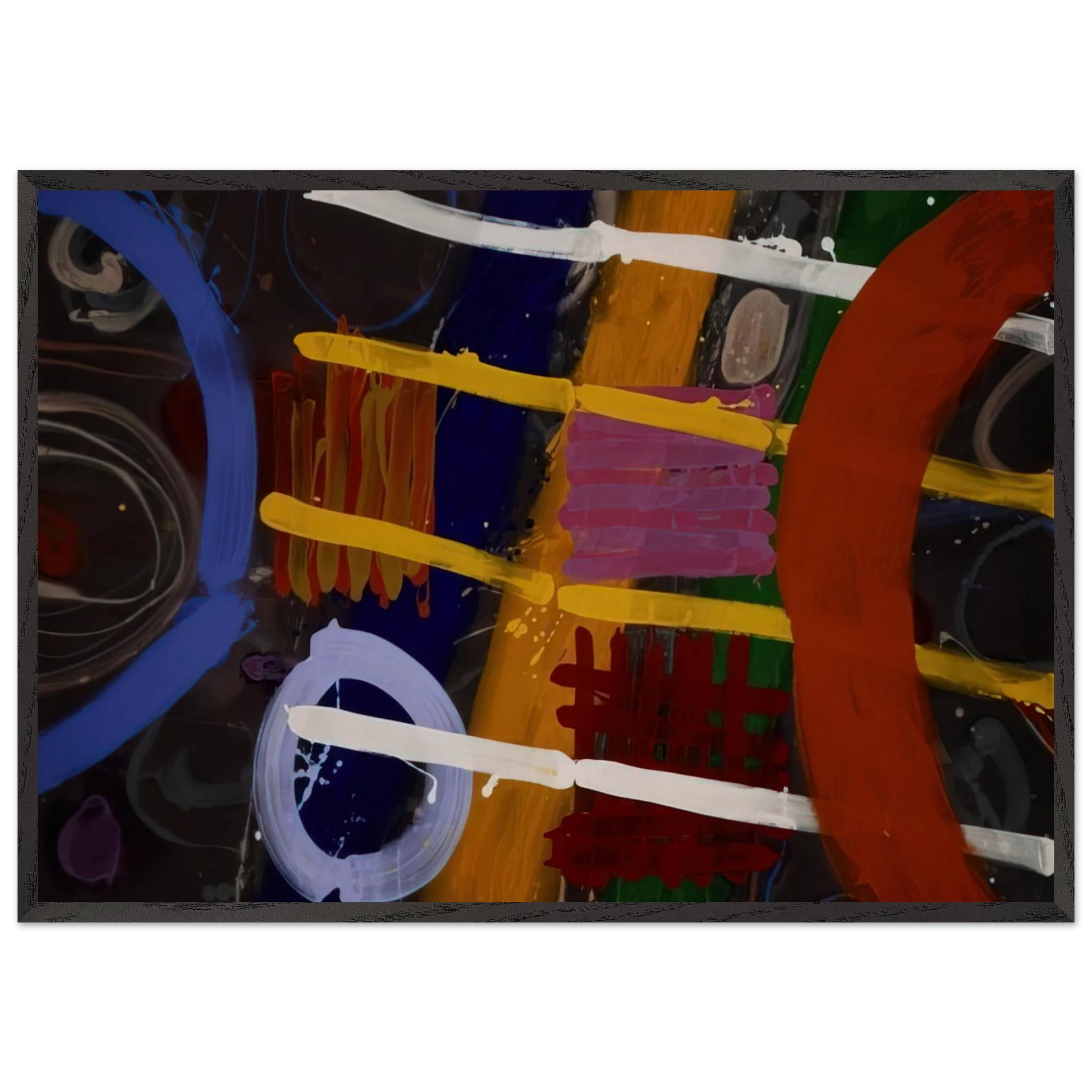 Buchanan - 1987 - Albert Irvin Framed Art Print – Black Wooden Frame - Default Title - -Framed Art Print