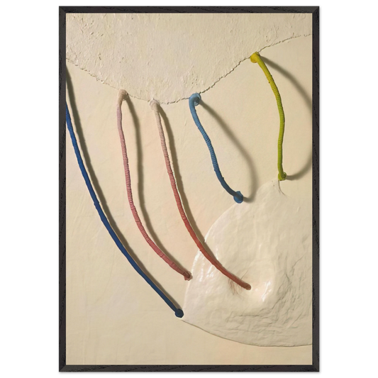 TOMORROW S APPLES 5 IN WHITE 1965 - Eva Hesse Framed Art Print – Black Wooden Frame - Default Title - -Framed Art Print