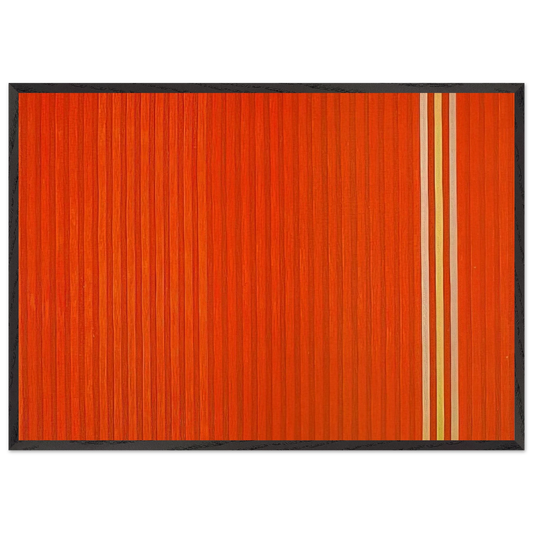 Red Devil - 1959 - Gene Davis 70x100 cm / 28x40 inches Framed Art Print – Black Wooden Frame