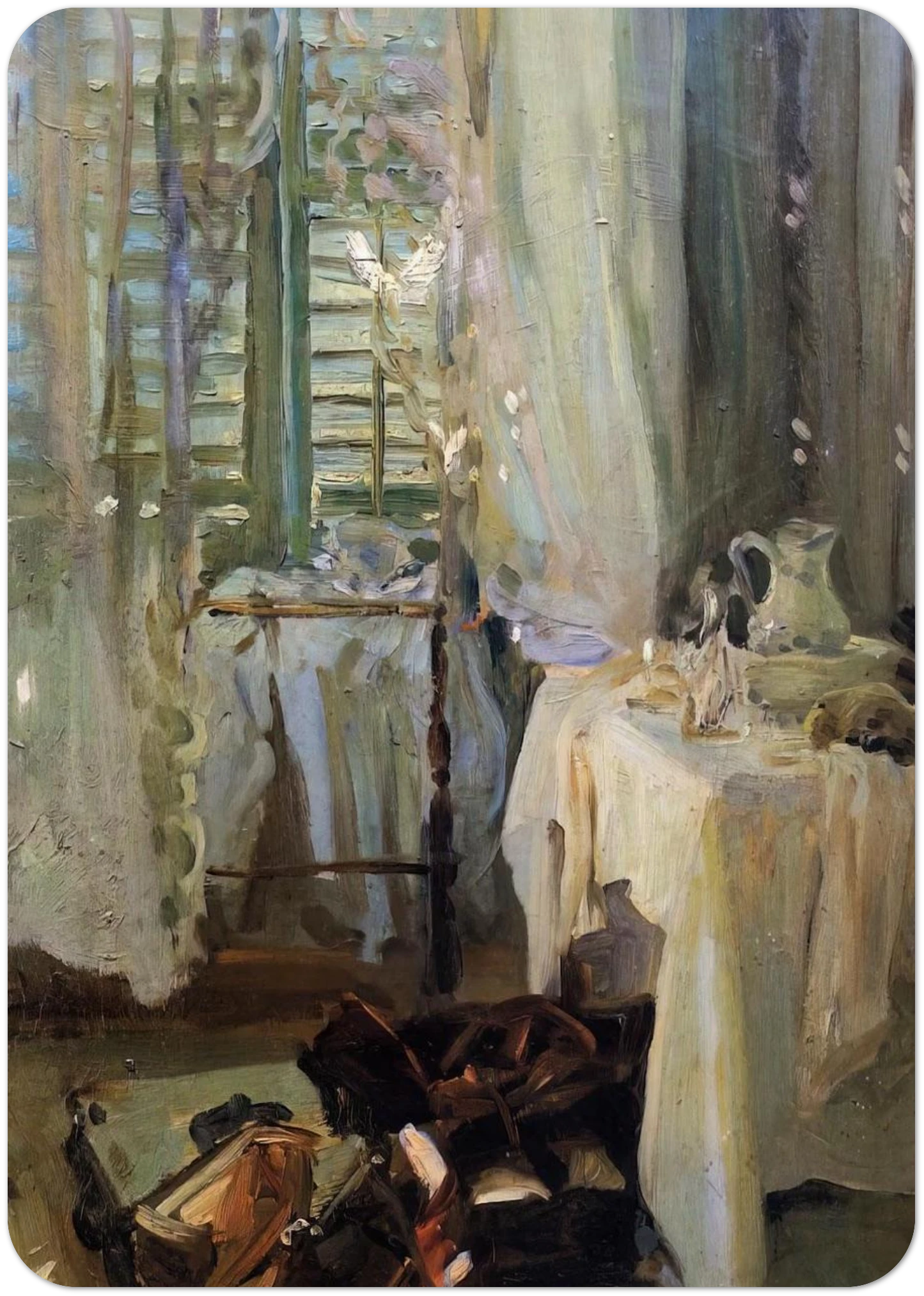 A Hotel Room By John Singer Sargent Pack of 10 Post Cards | John Singer Sargent Post Cards | A6 (10.5 x 14.8 cm) - 4.1 x 5.8 inches