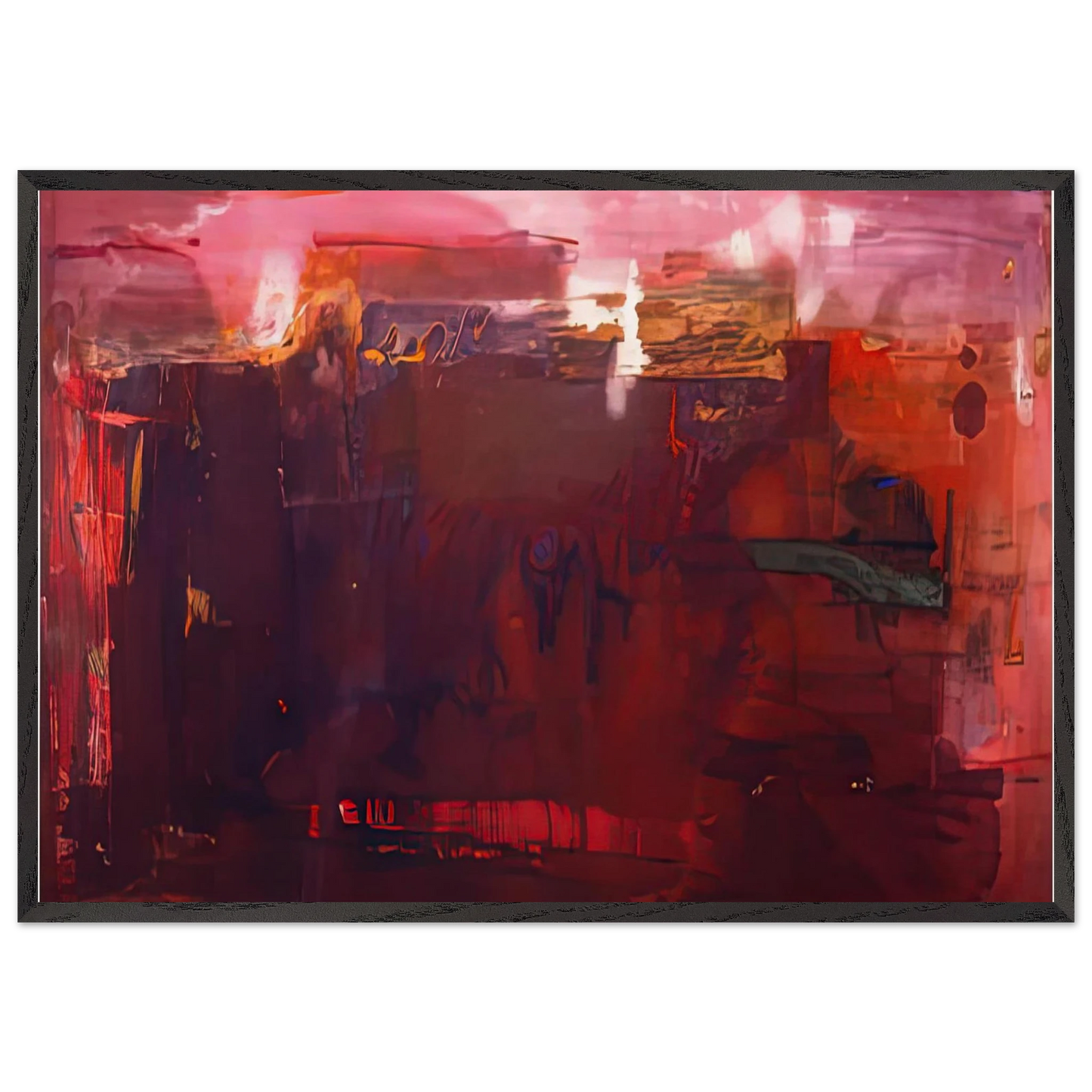 Carousel 1979- - Helen Frankenthaler Framed Art Print – Black Wooden Frame - Default Title - -Framed Art Print